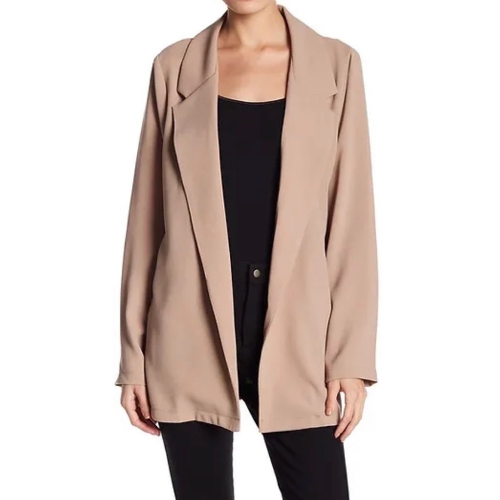 Lush Novak Crepe Blazer Walnut Color Size XS